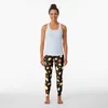 Active Pants Dole Whip Pattern - Scattered Black BG Leggings Women's Sports Tennis For Women