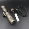 Tactical Light M300V IR Lighting LED White Scout Flashlight w/ Remote Pressure Switch for Hunting Picatinny Rail 240131