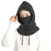 Lenços Senhoras Inverno Integrado Chapéu Cachecol Engrossado Quente Suave Aconchegante Elástico Orelha Pescoço Proteção de Cabeça À Prova de Vento Cor Pura Balaclava