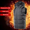 Gilet da uomo 9 aree di riscaldamento Gilet elettrico unisex 3 livelli termici con gilet invernale da uomo con cappuccio per l'escursionismo