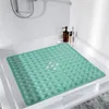 Square Bath Shower Tub Mat for Bathroom Non Slip Bathtub Mats with Suction Cups Drain Holes Machine Washable 53x53cm/ 21x21 Inch 240130