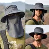 Chapeau de seau d'été pour hommes Sport de plein air séchage rapide randonnée chapeau de pêcheur mâle multifonction Anti UV chapeaux de soleil casquette goutte 240126
