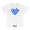 Commes des Garcon T Shirt Mass Mens Play Tshirt Designer Red Heart Shirt Commes Casual Women koszule des odznaki Garcons High Quanlity Tshirts Botton Haft 9bfa