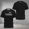 Mens T Shirts Solid Color Printed Tennis Clothing Breattable Head Badminton Sports Golf Fitness Kort ärm