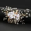 Haarspeldjes Kristal Bloem Parel Blad Kam Hoofdbanden Tiara's Haarspeld Voor Vrouwen Bruid Feest Bruiloft Bruidsaccessoires Sieraden Cadeau