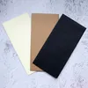 Cadeau cadeau 10pcs vierge A4 lettre papier stockage triangle rétro enveloppes en peau de vache faites à la main noire 3 choix 22 11 cm