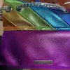 Kurt Geiger London Sacs à bandoulière patchwork multicolores pour femmes UK Marque Designer Fashion Trend Sac à main PU Sac à bandoulière 240124