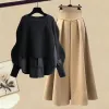 Herfst en winter zachte stijl designer trui vrouwelijk 2-delig elegant gebreid vest set binnenlandse eersteklas hoofdmerkcreatie