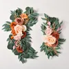 Decorative Flowers Sofa Wall Hanging Artificial Flower Silk Peony Rose Vine Bedroom Decoration Red Roses Green Plant Garland