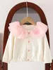 Jackets Girls Coat Lace Lapel Autumn Baby Cardigan Formable Cute Top