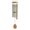 Gold Finish Home Decoration Wind Chime Metal and Wood Wall Hanging Decor 28 in Chimes Crafts Garden 240122