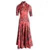 Stage Wear Cheongsam Style Adulte Robe moderne Costume de danse standard national Costume de pratique sociale