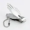 Keychains Creative Palm Shape Nail Clippers Keychain Collapsible Portable Travel Fingernail Scissors Cutter Stainless Steel Manicure Tools