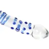 Double Glass Dildo Bumpy Spiral Wand Crystal Dong Penis Female Masturbation Anal Butt Plug Adult Masturbator Sex Toys For Women 240130