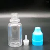 Förvaringsflaskor porslin flaska 15 ml husdjurs transparent dropper e vätska med barnsäker och manipulering av de 100 st/parti