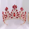 Hair Clips Luxury Womens Floral Crystal Crown Wedding Party Rhinestone Tiara