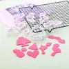Baking Moulds 8pcs/set Plastic Flamingo Cake Biscuit Mold Cookie Cutters Mould Party Decorating Tools