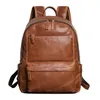 Plecak Nesitu Highend A4 Vintage czarna brązowa skóra z brązowej skóry 14 '' Laptop Men Men Travel Bag Schoolbag M30195