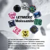 LETMEXC Volledige Diamond Moissanite Tennis 10K Goud/Plat Sier Ketting D Kleur Vvs1 Mode Hip Hop Populaire Sieraden