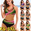 Women's Swimwear 2024 Sexy High Waist Bikinis Halter Women Swimsuit Female Bikini Set Print Bathing Suit Summer Two Piece Biquini