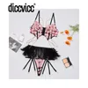 Bras Sets Diccvicc Feather Garter Lingerie Fancy Women's Underwear With Chain Embroidery Lace Bra Thong Set Sexy Intimate Erotic Costume