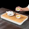 GIANXI Bamboo Tea Tray Home Living Room Kungfu Set Small Draining Dry Soaking Table Storage Wet And Use 240201