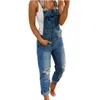 Dames Tweedelige Broek Hot Koop Bretels Denim Jumpsuit Voor Dames Mode Gescheurde Jeans Jumpsuit Casual Vrouwelijke Kleding S-3XL Drop Shipping YQ240214