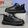 Kids Shoes Boy Sneakers Black White PU Leather Children Sneakers 6 To 12 Years School Casual Sports Tennis Shoes for Boy 240129