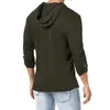 Fashion Men's Hooded Tee Long Sleeve Cotton Henley TShirt Medieval Lace Up V Neck Outdoor Tee Tops Loose Casual 240123