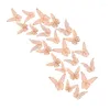 Adesivos de parede 3D Butterfly Decor Decorações de bolo de papel para decorar festa de casamento 72 unidades