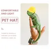 Dog Apparel 4pcs Adorable Snake Lizard Wearing Safety Hats Reptiles Helmets With Lanyard