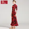 Сценическая одежда в стиле Cheongsam, современное платье для взрослых, национальный стандартный танцевальный костюм, костюм для социальной практики