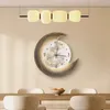 Zegary ścienne świetliste księżyc zegar salonu domowe hodowlane sens restauracja tło wiszące kreatywne specjalne kształty