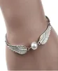 Angel Wings Charms Anklet Women Foot Bracelet Brand Beach Fashon Leg Bracelet Chain Imitation Pearls Pendant Indian Anklet Party J3624798