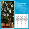 Fleurs décoratives 10 pièces baies d'imitation de noël paillettes fausses baies branches d'arbre artificielles pour la décoration Vase de couronne d'or