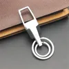 Keychains Men Metal Boucle Fashion Silver Business Black Car Key Rings pour les accessoires de ceinture