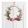 Flores decorativas guirlanda artificial planta cabide grinaldas de primavera para decoração de suspensão da porta da frente