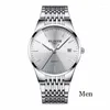 Armbanduhren Relojes Hombre 2024 Männer Uhren Top Edelstahl Quarzuhr Wasserdicht Kalender Männliche Uhr Montre Homme