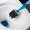 Nachfüllbares WC-Bürstenset zur Wandmontage mit Halter aus Silikon TPR für Eckreinigungswerkzeuge, Badezimmerzubehör 240306