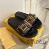 Fashion Women Men Sandal Luxury Slippers Designer Lady Gentlemen Colorful Canvas Letter Anatomic Leather slide 6 style Model Slides 35-45