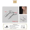 Trustdavis Real 925 Sterling Thai Silver Earring Fashion Punk Rivet Chain Hoop Earring For Women Wedding Fine Jewelry DA2590 240119