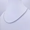 Ювелирные изделия в стиле хип-хоп, 2 мм, стерлинговое серебро 925 пробы, Vvs, муассанит, теннисное ожерелье в стиле хип-хоп, теннисная цепочка со льдом