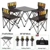 Outdoor Folding Table Chair Set Camping Garden Party Portable Table Desk Travel Hiking Barbecue Outdoor Furniture Wman 240124