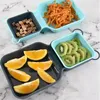 Tallrikar 10-stycken Superior PP Plate Mixing Bowl Square Dried Fruit Snack Sallad Kitchen Tool Gadget