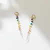 Boucles d'oreilles pendantes exquises exagérées colorées, pierre naturelle irrégulière, pendentif Long pampille, charme à la mode pour femmes, bijoux cadeau