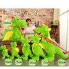 Leuke 115 cm Giant Dinosaurus Knuffels Cartoon Gevulde Tyrannosaurus Poppen voor Meisjes Jongens Verjaardagscadeau 240130