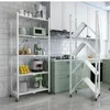 Support Mobile pliable multifonctionnel de stockage de cuisine pour la vaisselle extérieure multicouche de ménage