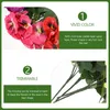 Decorative Flowers 12 Pcs Artificial Flower Plant Elegant Fake Outdoor Plants Wedding Layout Decor Plastic For Pansies