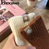 Winter Touchscreen Wool Gloves Cute Plush Warm Riding Gloves Women Kids Fashion Knitted Fluffy Work Winter Gloves 240201