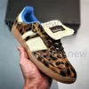 Оригинальный дизайнер BA Shoes Leopard Print Casual Wales Bonner Mens Mens Womens Rrote Shoes Sports Designer Spezial Outdoor Sneakers Trainers 36-45 L6B3